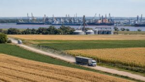 El 65% de la producción agrícola argentina está a menos de 300 km de los puertos, con el Gran Rosario a la cabeza