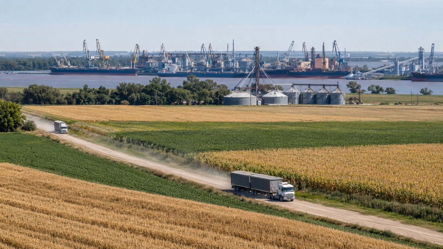El 65% de la producción agrícola argentina está a menos de 300 km de los puertos, con el Gran Rosario a la cabeza El 65% de la producción agrícola argentina está a menos de 300 km de los puertos, con el Gran Rosario a la cabeza