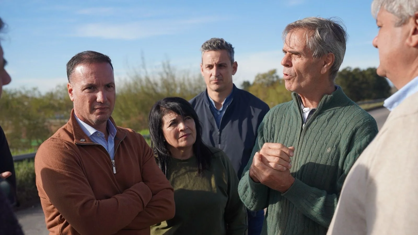 Recorrida de autoridades por las obras de la Ruta 21