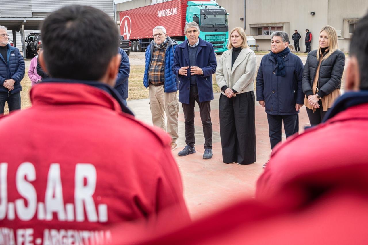Recepción a la brigada USAR en Gálvez